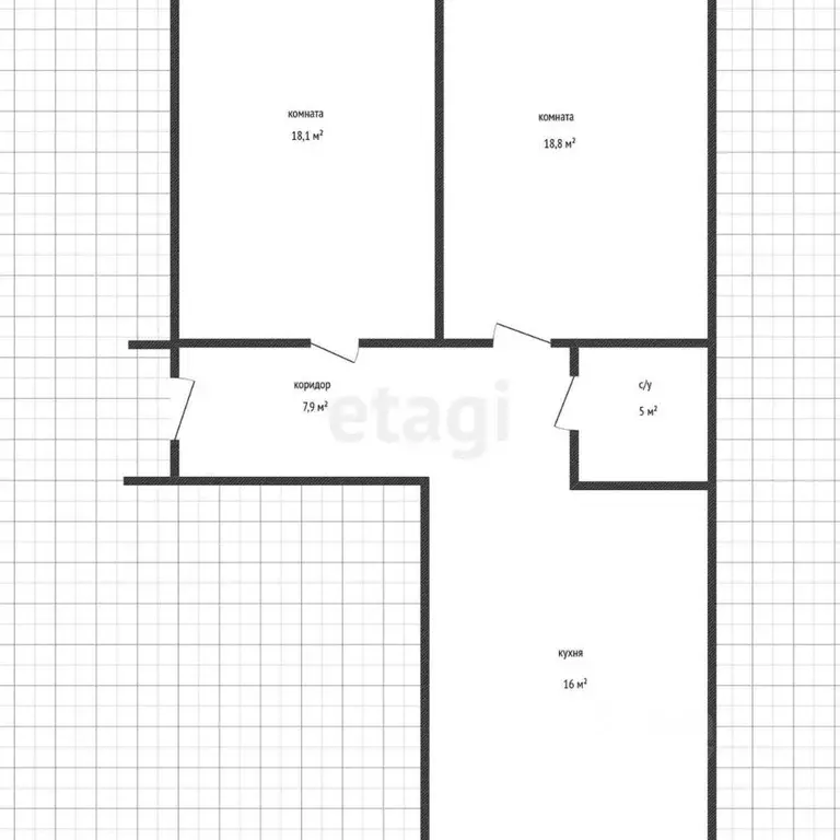 2-к кв. Краснодарский край, Горячий Ключ ул. Свердлова, 29А (65.8 м) - Фото 1