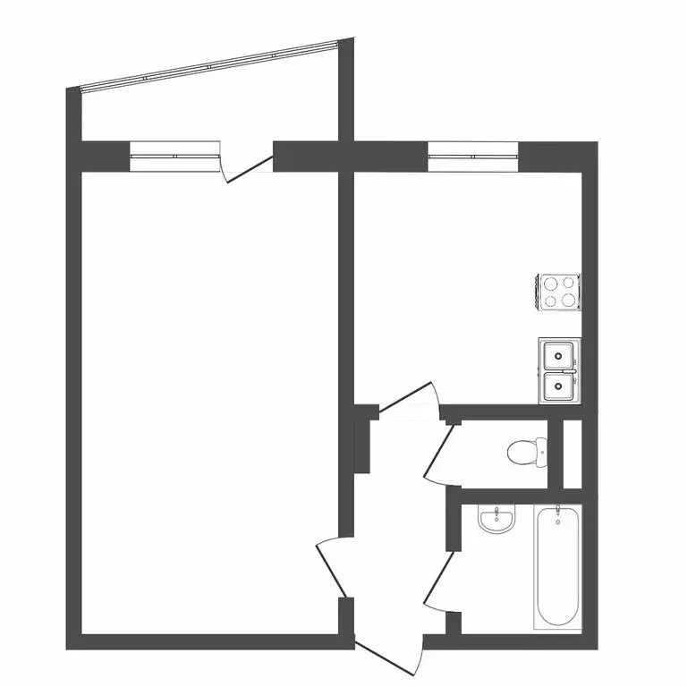 1-комнатная квартира: Тюмень, улица Александра Логунова, 12 (32.5 м) - Фото 1