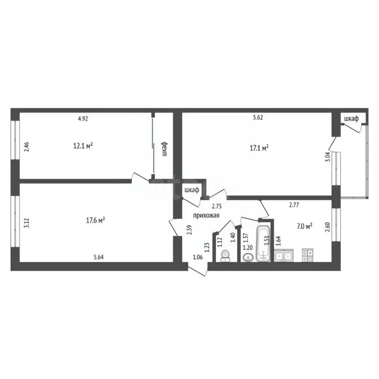 3-к кв. Марий Эл, Йошкар-Ола ул. Мира, 25А (65.0 м) - Фото 1