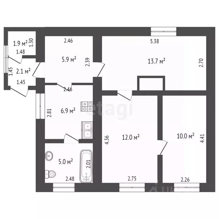 Дом в Крым, Черноморский район, с. Красная Поляна ул. 60 лет СССР, 26 ... - Фото 2