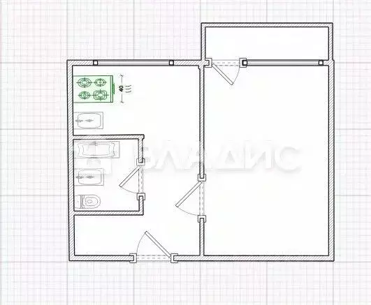 1-к кв. Пензенская область, Пенза Экспериментальная ул., 3 (30.4 м) - Фото 2