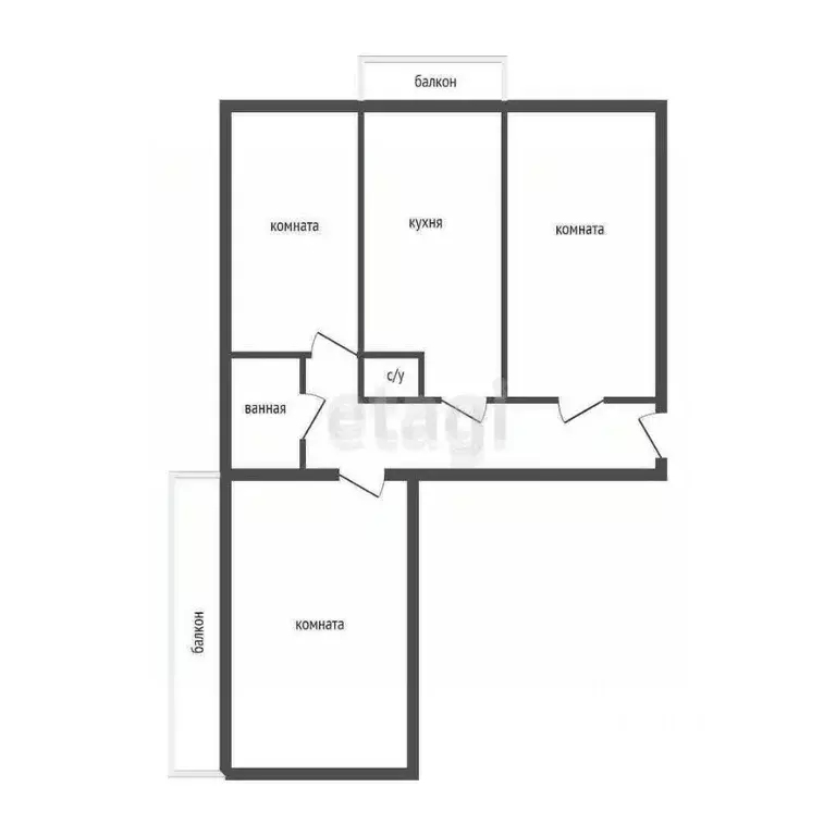 3-к кв. Иркутская область, Ангарск 7-й мкр, 15 (64.0 м) - Фото 1