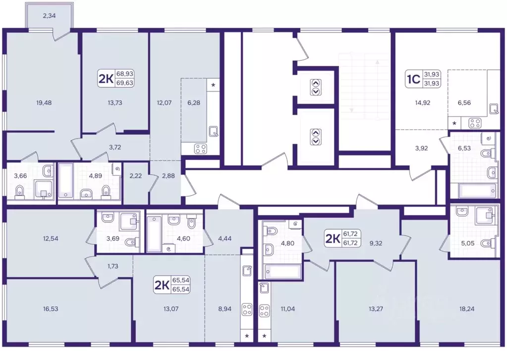 2-к кв. Приморский край, Владивосток ул. Борисенко (69.63 м) - Фото 2