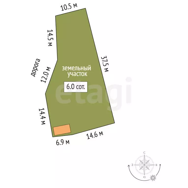 Участок в Ставропольский край, Кисловодск (6 м) - Фото 1