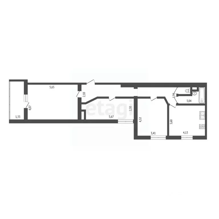 3-к кв. Крым, Симферополь ул. Залесская (90.2 м) - Фото 0