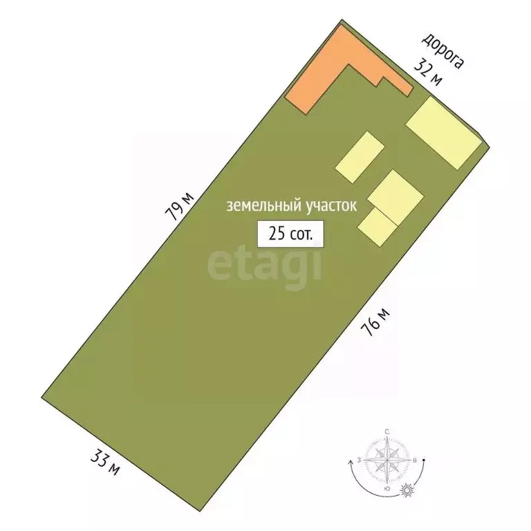 Дом в Крым, Черноморский район, Окуневское с/пос, с. Громово  (55 м) - Фото 2