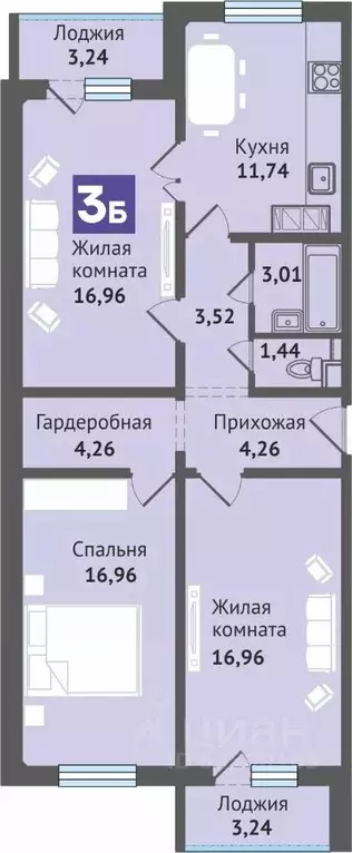 3-к кв. Марий Эл, Медведево городское поселение, Медведево пгт ул. ... - Фото 1