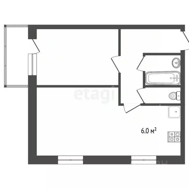 2-к кв. Удмуртия, Ижевск ул. 30 лет Победы, 60А (41.4 м) - Фото 2