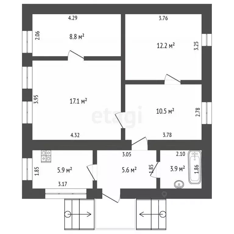 Дом в Севастополь ул. Бирюлева, 75 (89 м) - Фото 2