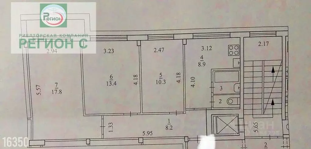 3-к кв. Архангельская область, Архангельск ул. Прокопия Галушина, 5 ... - Фото 2