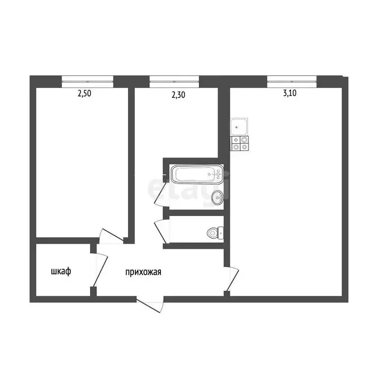 2-комнатная квартира: Петропавловск-Камчатский, улица Толстого, 3 ... - Фото 1