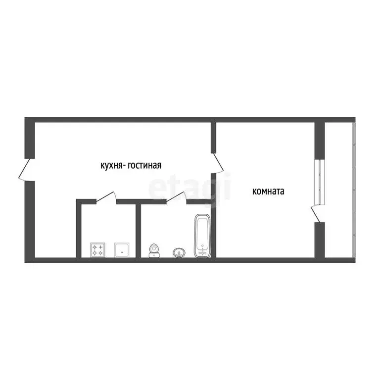 1-комнатная квартира: Иркутский муниципальный округ, рабочий посёлок ... - Фото 1