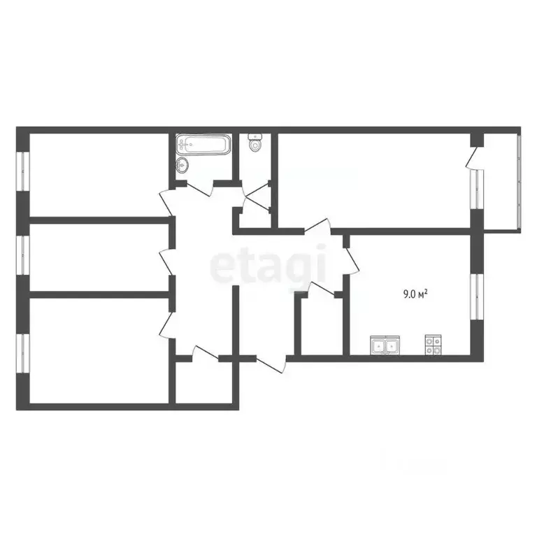 4-к кв. Владимирская область, Муром Муромская ул., 23 (76.3 м) - Фото 1