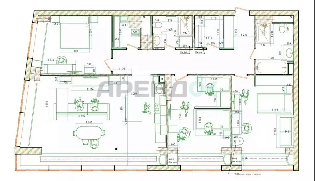 4-к кв. Москва Мытная ул., 40к3 (150.0 м) - Фото 2