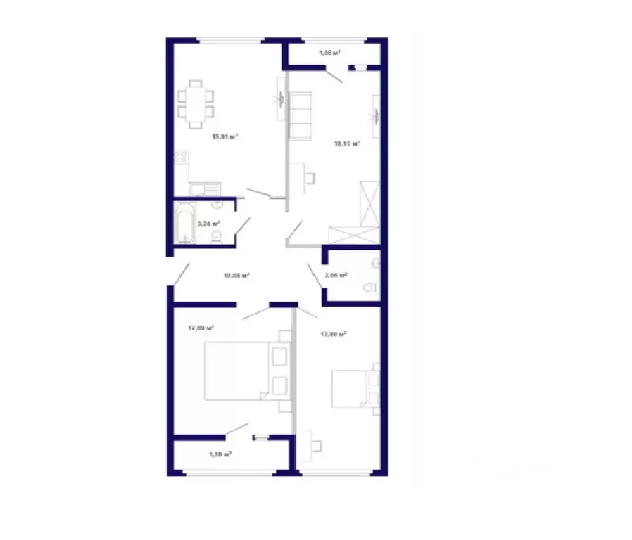 3-к кв. Иркутская область, Иркутский муниципальный округ, Маркова рп, ... - Фото 2