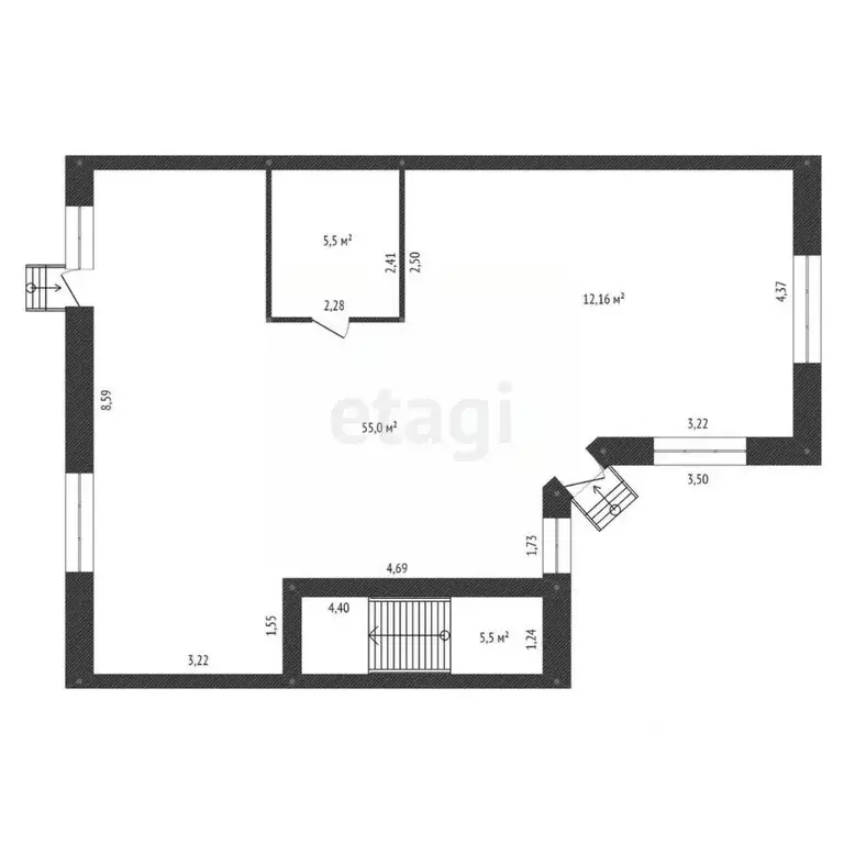 2-к кв. Башкортостан, Уфа ул. Малая Заречная, 15А (55.0 м) - Фото 1