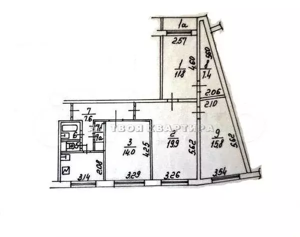 3-к. квартира, 88 м, 5/9 эт. - Фото 0