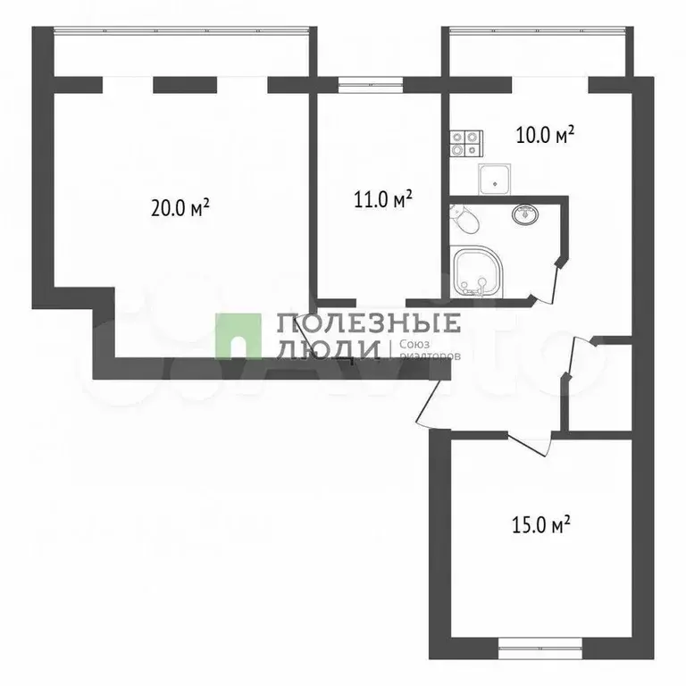 3-к. квартира, 80,2 м, 3/5 эт. - Фото 0