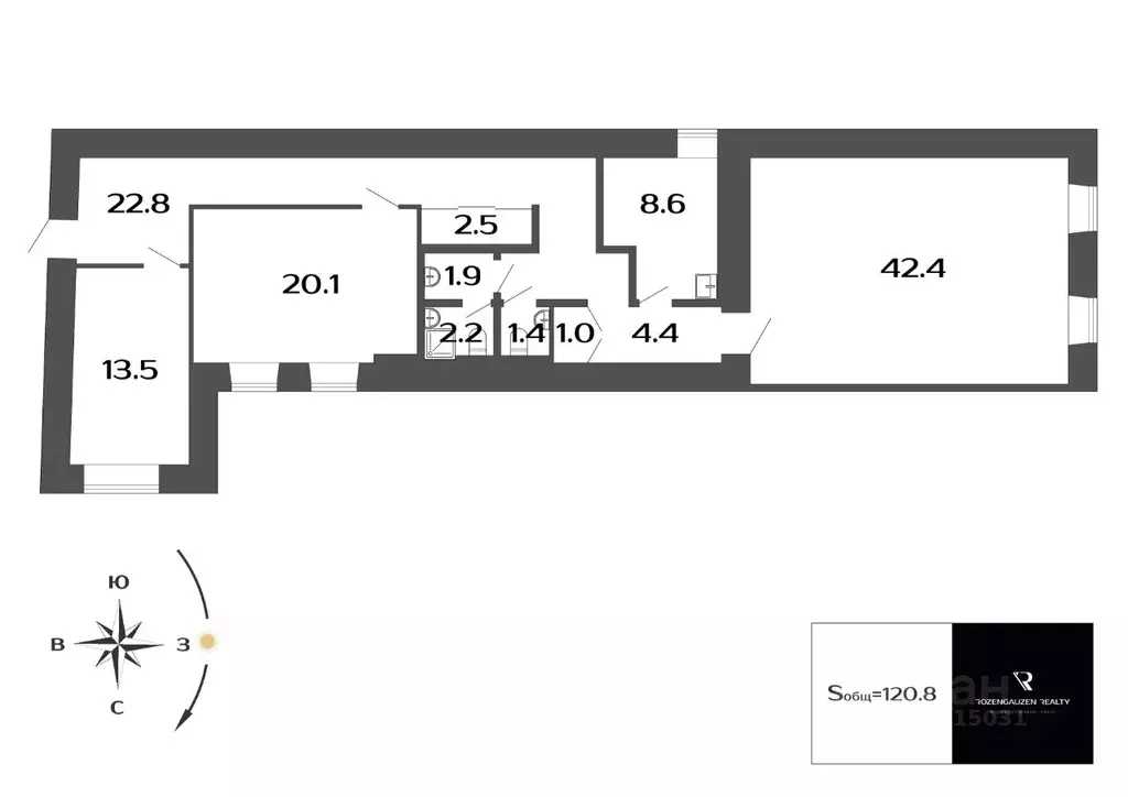 Офис в Санкт-Петербург Лиговский просп., 47 (120 м) - Фото 2