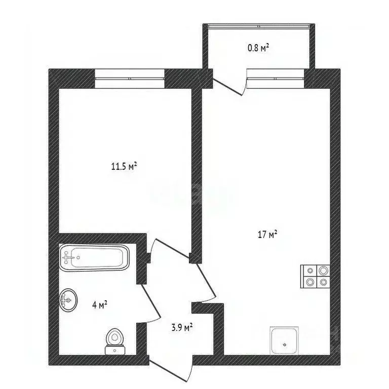 1-к кв. Нижегородская область, Нижний Новгород д. Утечино, ул. ... - Фото 2
