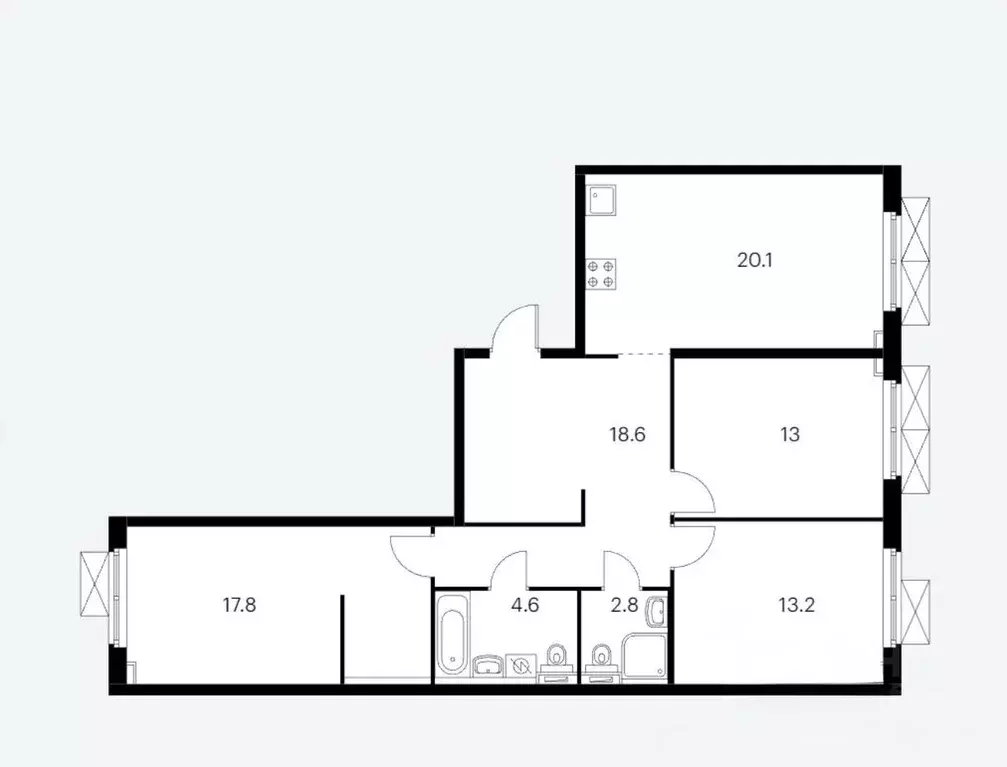 Продаётся 3-к квартира, 91 м - Фото 0
