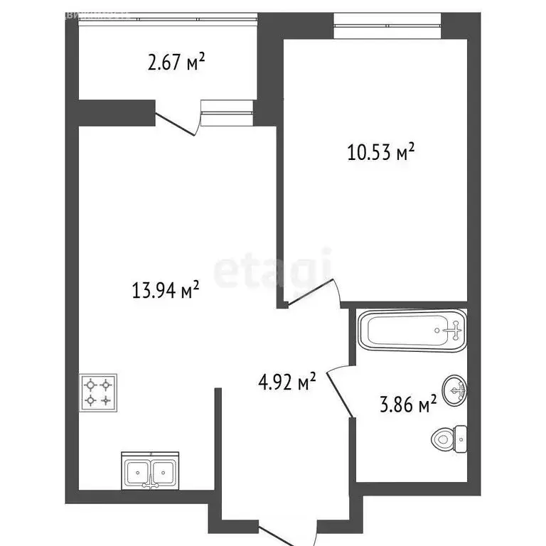 1-комнатная квартира: Новосаратовка, улица Первых, 4к7 (33.2 м) - Фото 0
