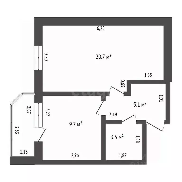 1-к кв. Амурская область, Благовещенский район, с. Чигири ул. ... - Фото 1