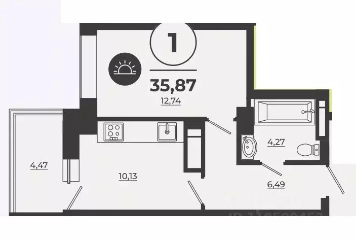 1-к кв. Ростовская область, Ростов-на-Дону Левенцовский мкр, ... - Фото 0