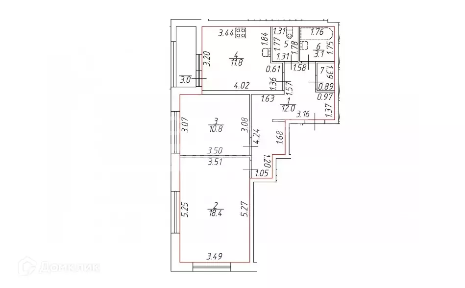 Продаётся 2-к квартира, 59.6 м - Фото 1