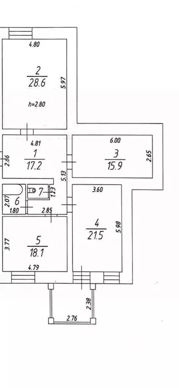 3-к кв. Иркутская область, Иркутск Академическая ул., 38 (106.0 м) - Фото 2