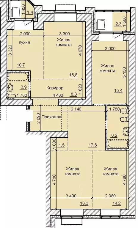 4 Комнатная квартира в Барнауле.
