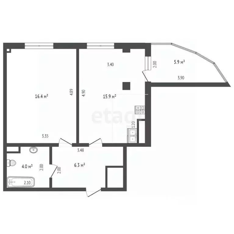 1-к кв. Краснодарский край, Геленджик Крымская ул., 19к11 (42.6 м) - Фото 0