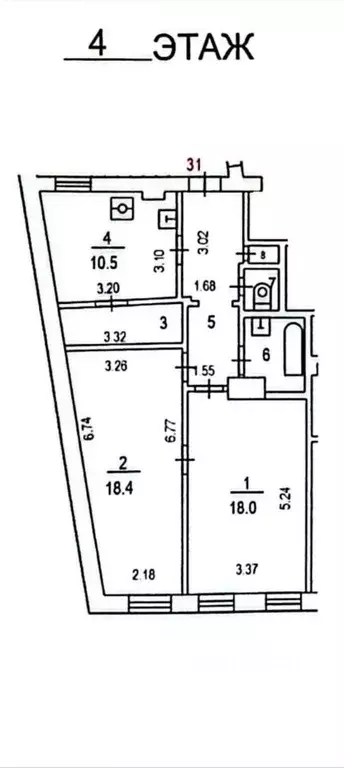 2-к кв. Москва Цветной бул., 23С1 (64.8 м) - Фото 1