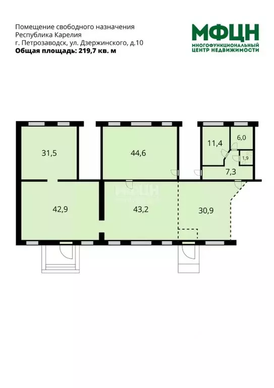 Торговая площадь в Карелия, Петрозаводск ул. Дзержинского, 10 (220 м) - Фото 2