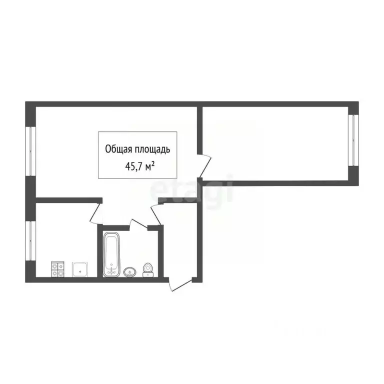 2-к кв. Томская область, Томск Черемошники мкр, ул. Крымская, 43 (45.7 ... - Фото 0