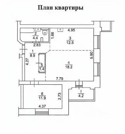 2-к кв. Томская область, Томск ул. Матросова, 3 (57.3 м) - Фото 2