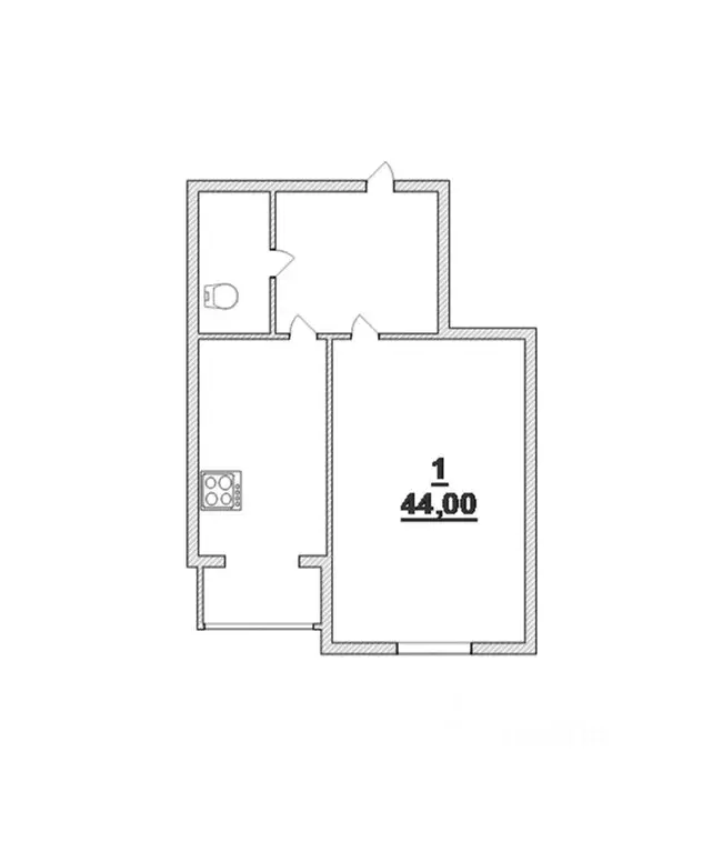 1-к кв. Калининградская область, Калининград Ялтинская ул., 4 (43.0 м) - Фото 2