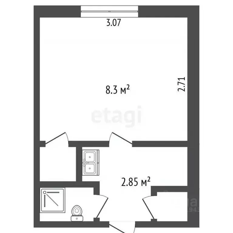1-к кв. Мордовия, Саранск ул. Анны Лусс, 3Б (12.7 м) - Фото 1