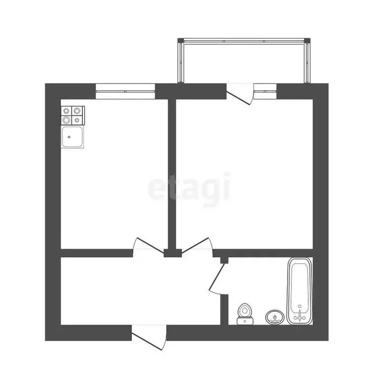 1-комнатная квартира: Калининград, улица Николая Карамзина, 36 (41 м) - Фото 0
