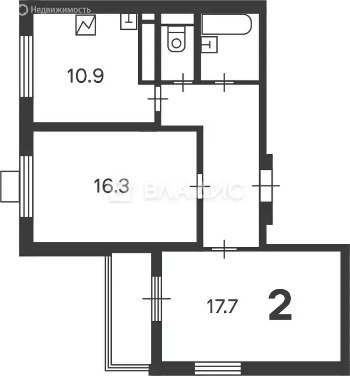 2-комнатная квартира: Троицк, Городская улица, 12 (60.1 м) - Фото 0