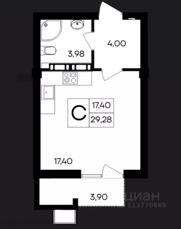 Студия Крым, Симферопольский район, Гвардейское пгт ул. Магистральная ... - Фото 1