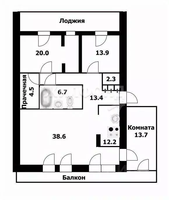 4-к кв. Новосибирская область, Новосибирск Садовая ул., 20 (125.3 м) - Фото 0