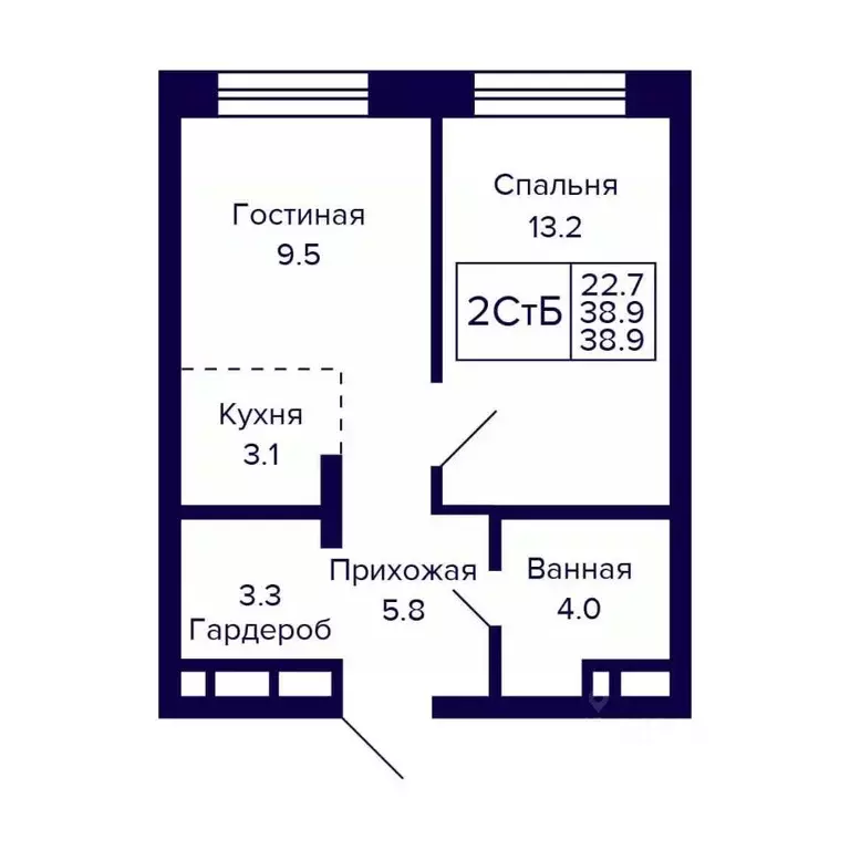 2-к кв. Новосибирская область, Новосибирск ул. Грибоедова (38.9 м) - Фото 0