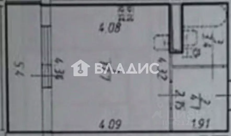 Студия Санкт-Петербург ул. Среднерогатская, 14к1 (25.2 м) - Фото 2