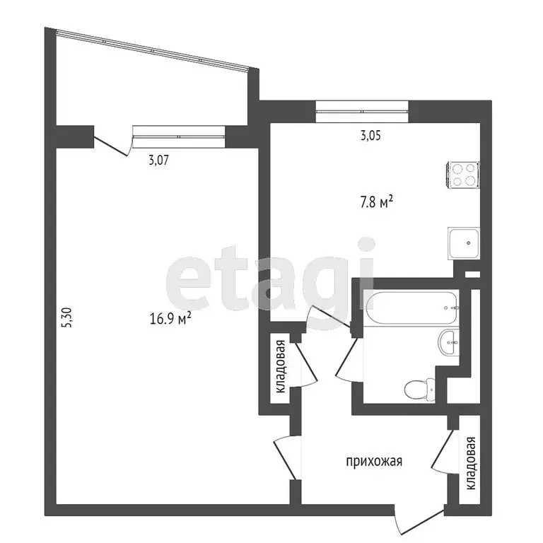 1-комнатная квартира: Москва, Егерская улица, 5к2 (31.6 м) - Фото 0