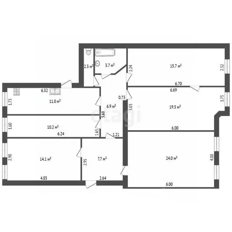 Комната Санкт-Петербург 10-я Советская ул., 15/27 (24.0 м) - Фото 2