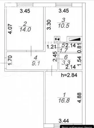 2-комнатная квартира: Тверь, улица Хромова, 25к2 (55.4 м) - Фото 1