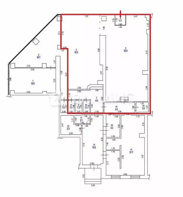 Помещение свободного назначения (124.3 м) - Фото 2