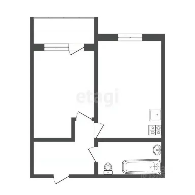 1-к кв. Тюменская область, Тюмень ул. Николая Зелинского, 23 (36.8 м) - Фото 1