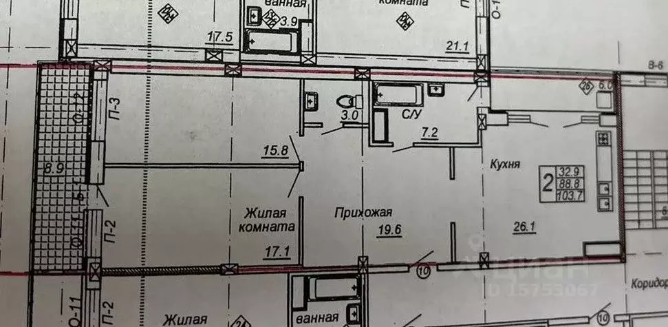 2-к кв. Чувашия, Чебоксары ул. Сергия Радонежского, 11 (88.8 м) - Фото 0